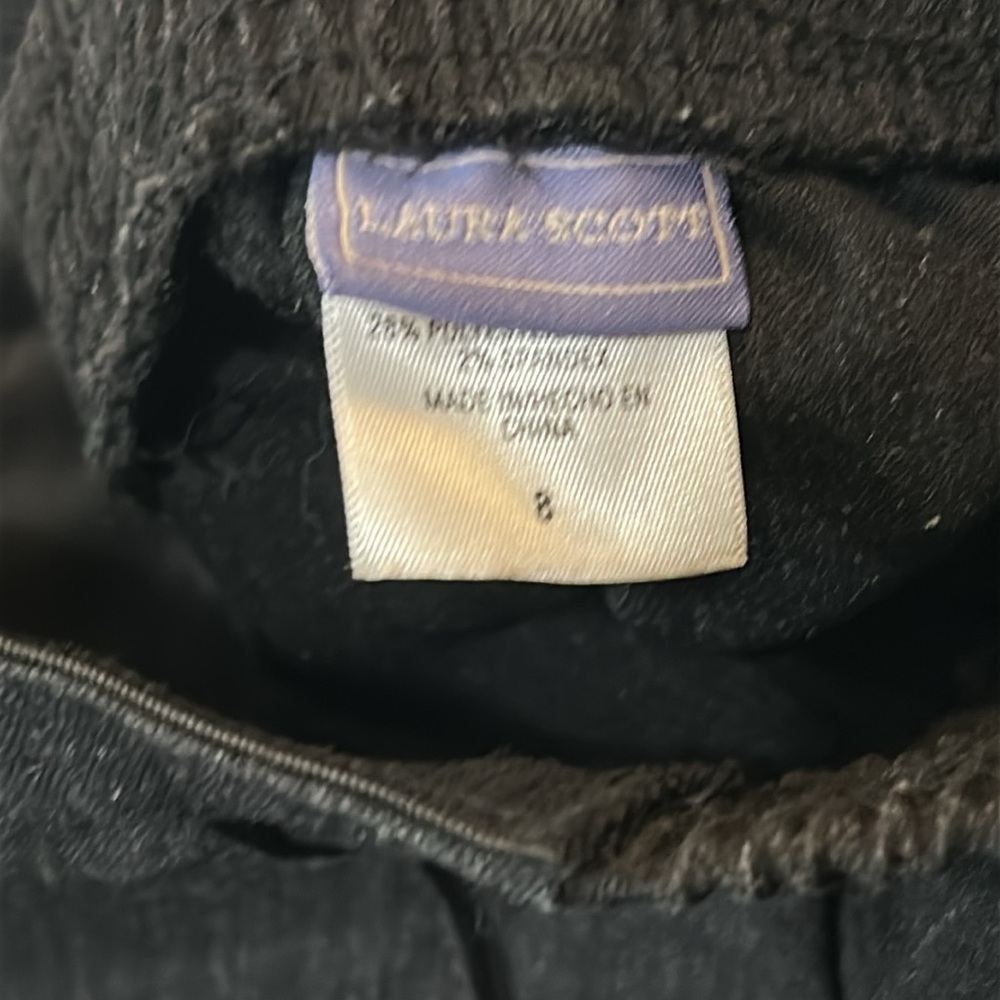 Laura Scott Black Casual Work Office Pants, SET OF 3. Elastic waist band Size 8 - Picture 4 of 5